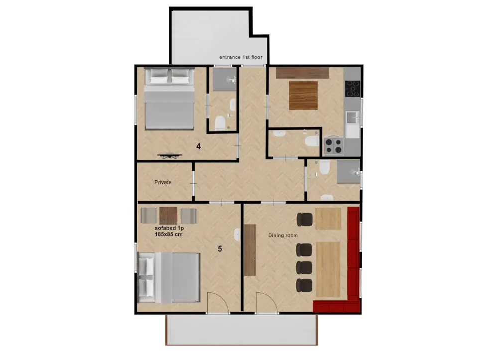 Chalet Zirm St Cristina Floor Plan 2