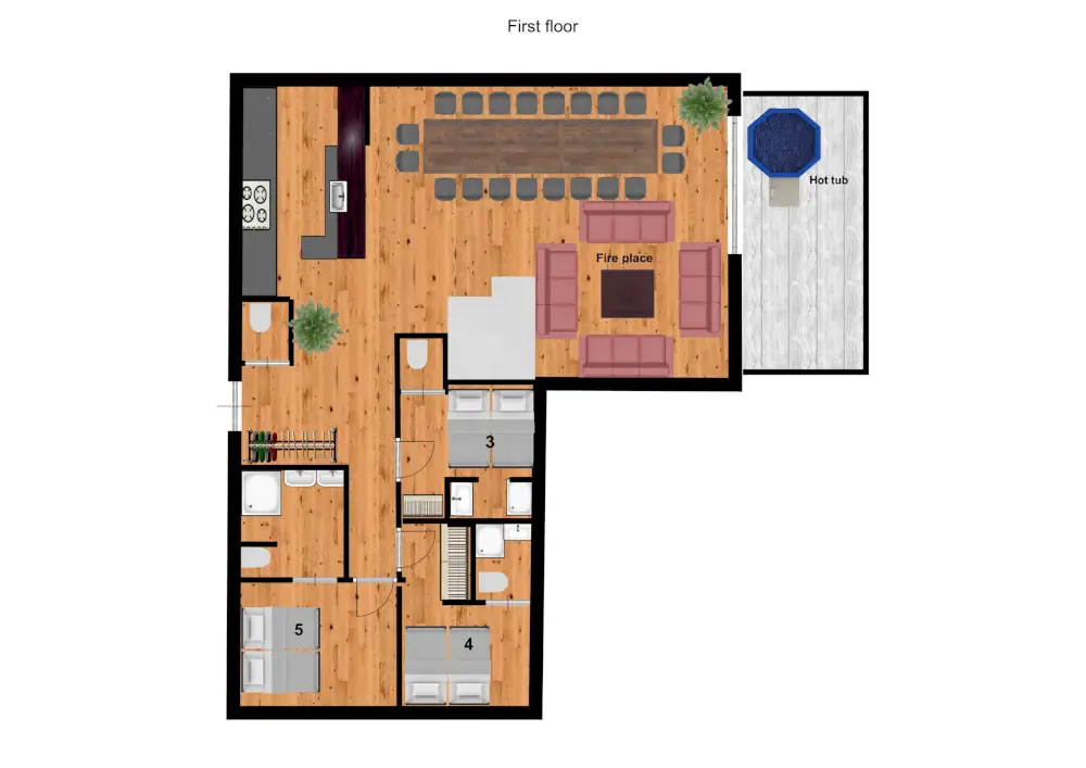 Chalet in the Clouds Reberty 2000 Floor Plan 1