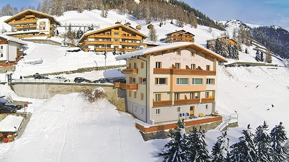 A mountainside ski hotel in Italy