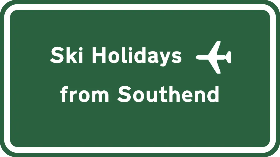 Ski Holidays from Southend - roadsign graphic