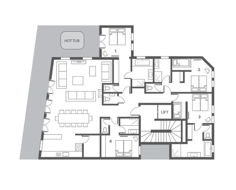 Colibri Uno Morzine Floor Plan 1