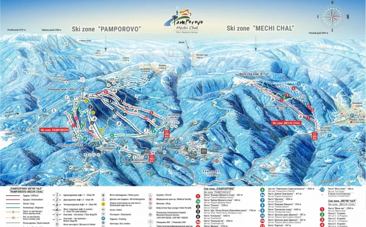 Pamporovo Piste Map
