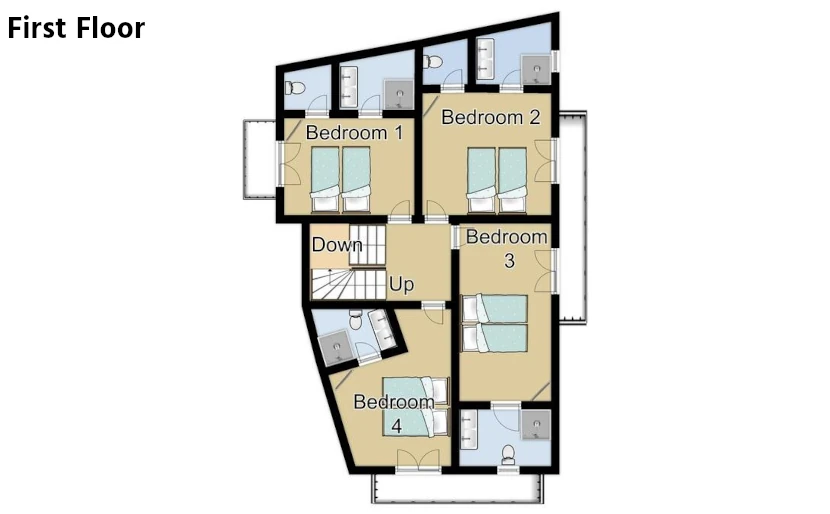 Chalet La Breche Alpe d’Huez Floor Plan 3