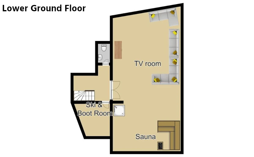 Chalet La Breche Alpe d’Huez Floor Plan 1