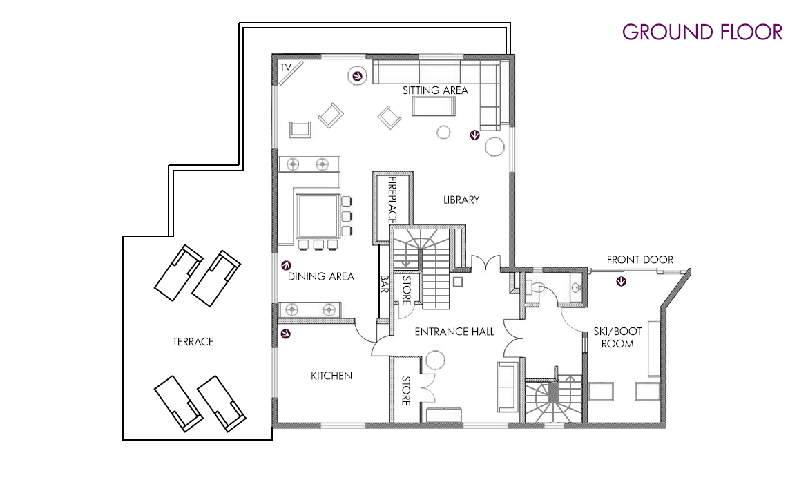 Chalet Foinsbois Meribel Floor Plan 1