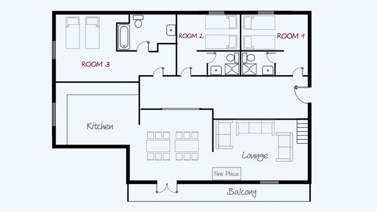 Chalet Grand Chardon La Plagne Floor Plan 1