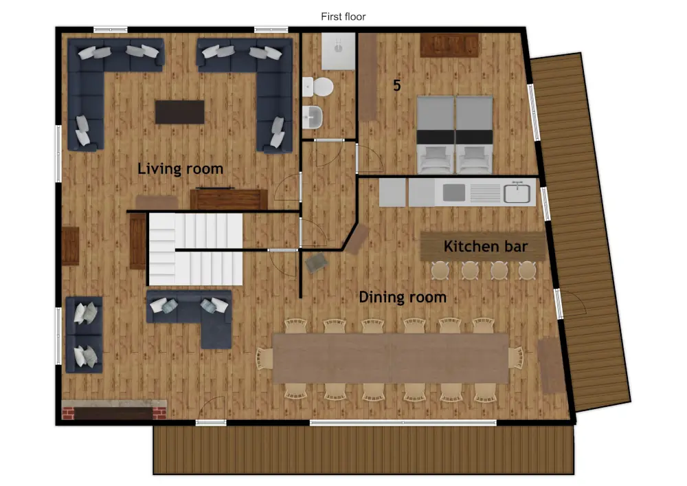 Chalet La Vieille Maison La Plagne Floor Plan 1