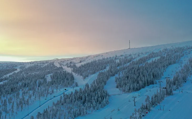 Aerial Mountain Shot - Stoten Ski Holidays Sweden