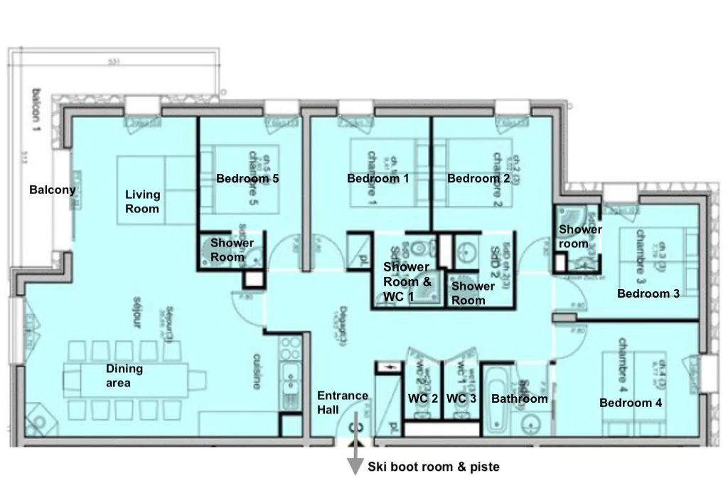 Chalet Sabot Val Thorens Floor Plan 1