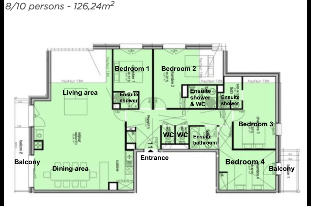 Sabot Penthouse Val Thorens Floor Plan 1