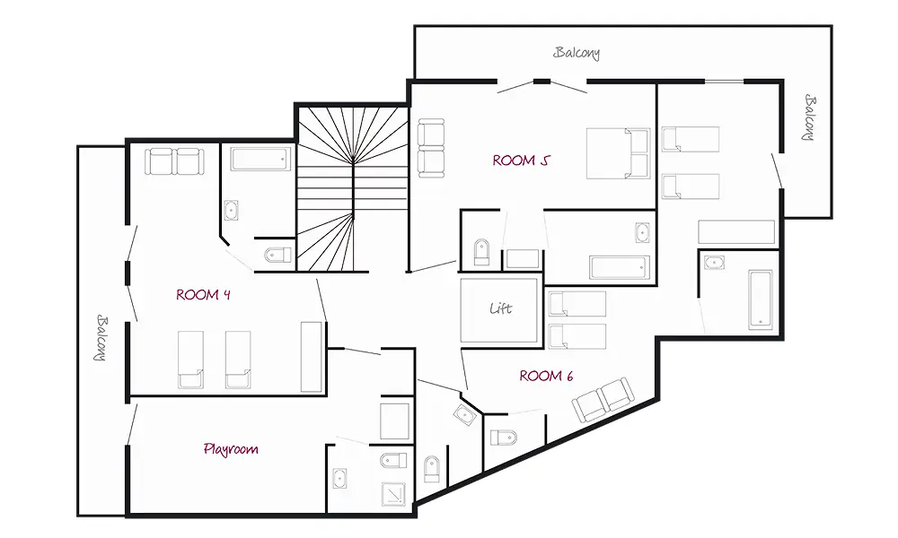 Chalet Appaloosa (Family) Val d’Isere Floor Plan 3
