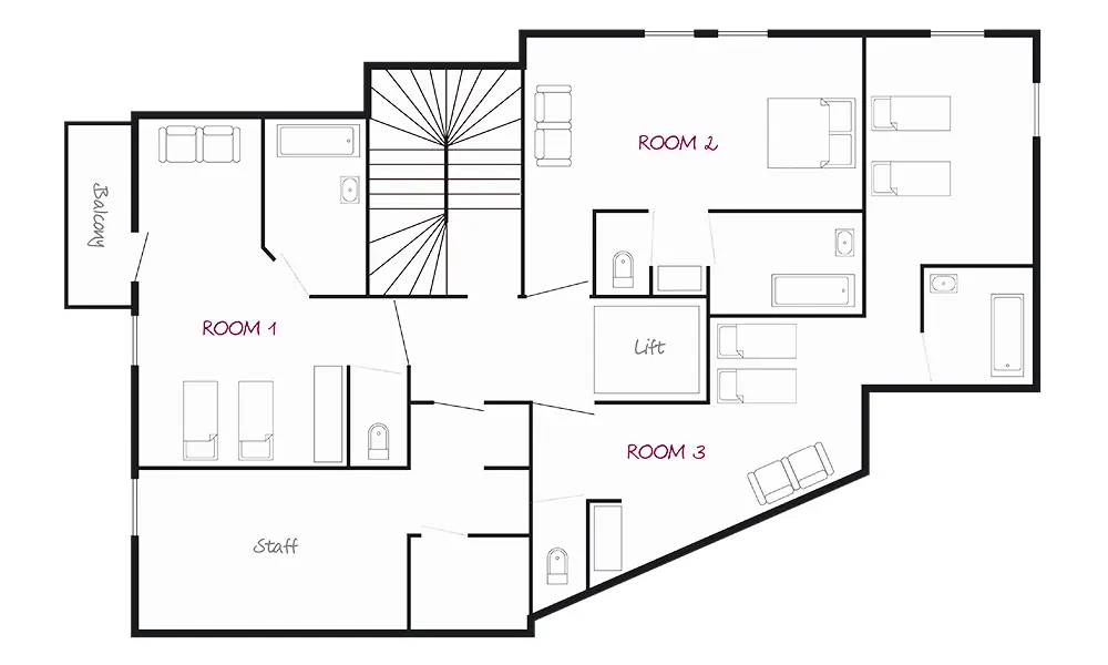 Chalet Appaloosa (Family) Val d’Isere Floor Plan 2