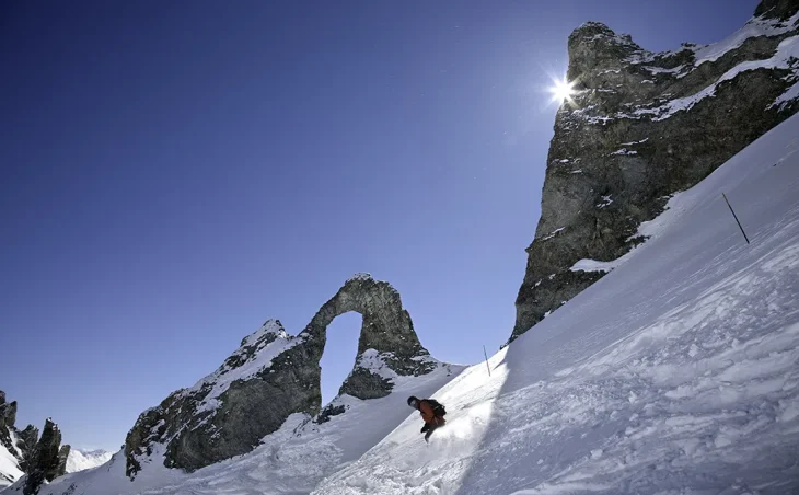 The skiing in Tignes