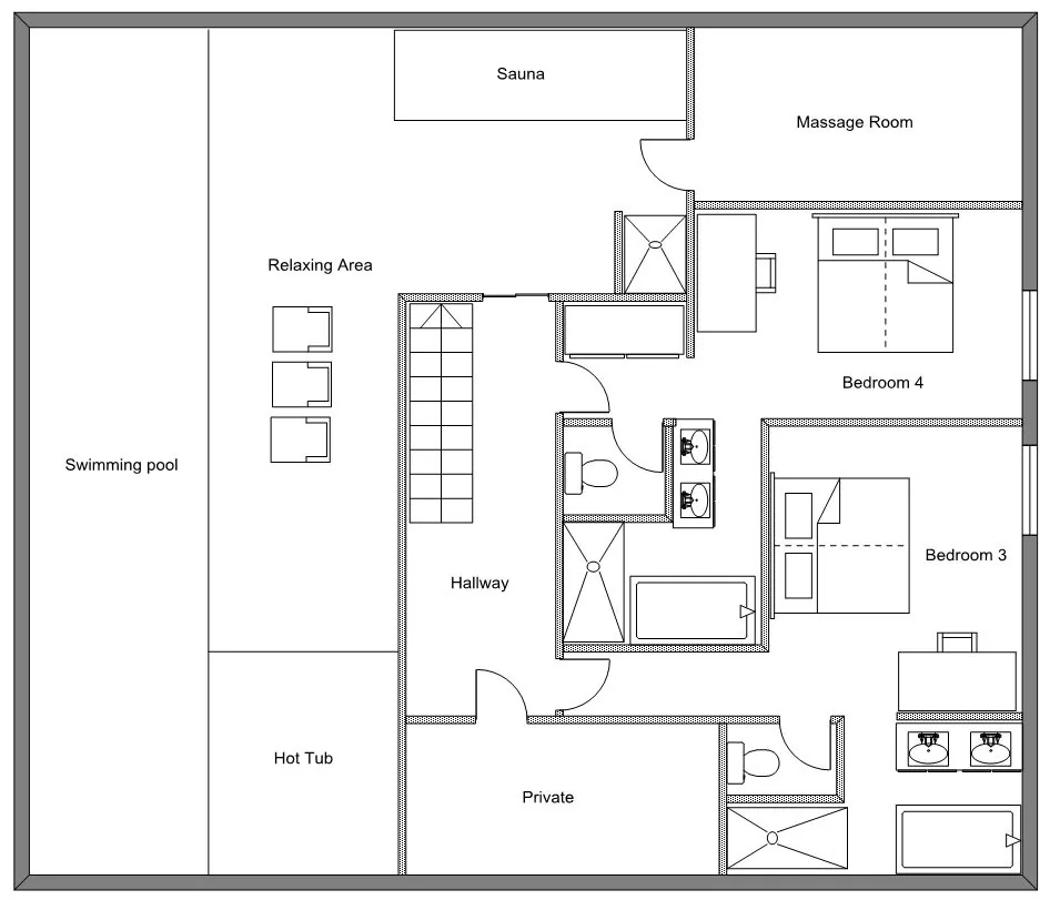 Chalet Cervinia Val d’Isere Floor Plan 3