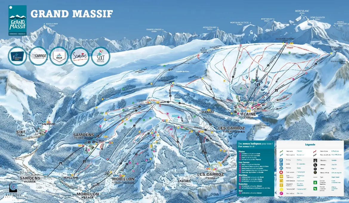 Grand Massif Piste Map