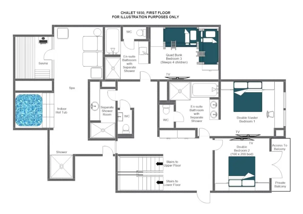 Chalet 1850 Val d’Isere Floor Plan 3