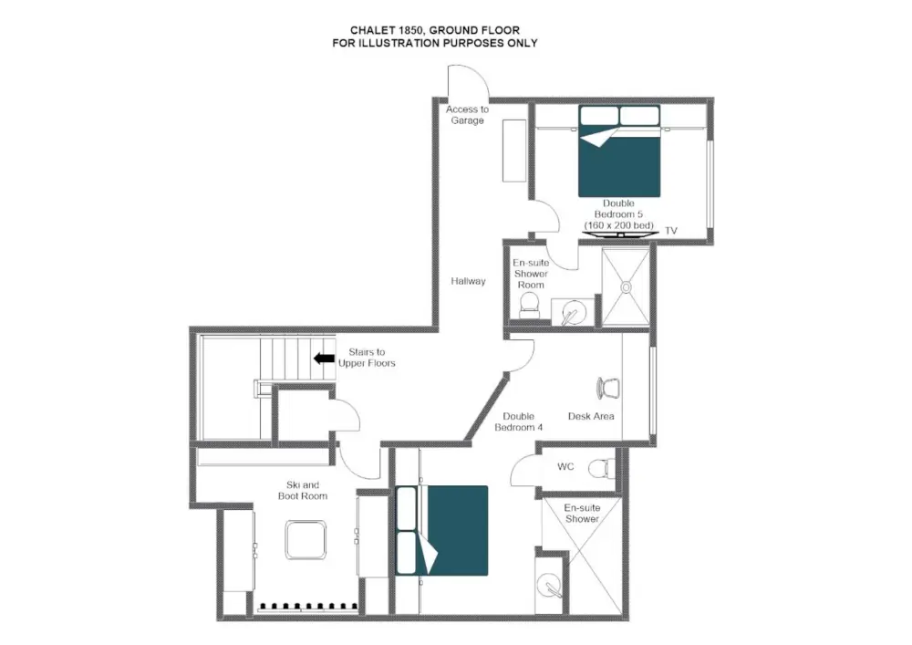 Chalet 1850 Val d’Isere Floor Plan 1