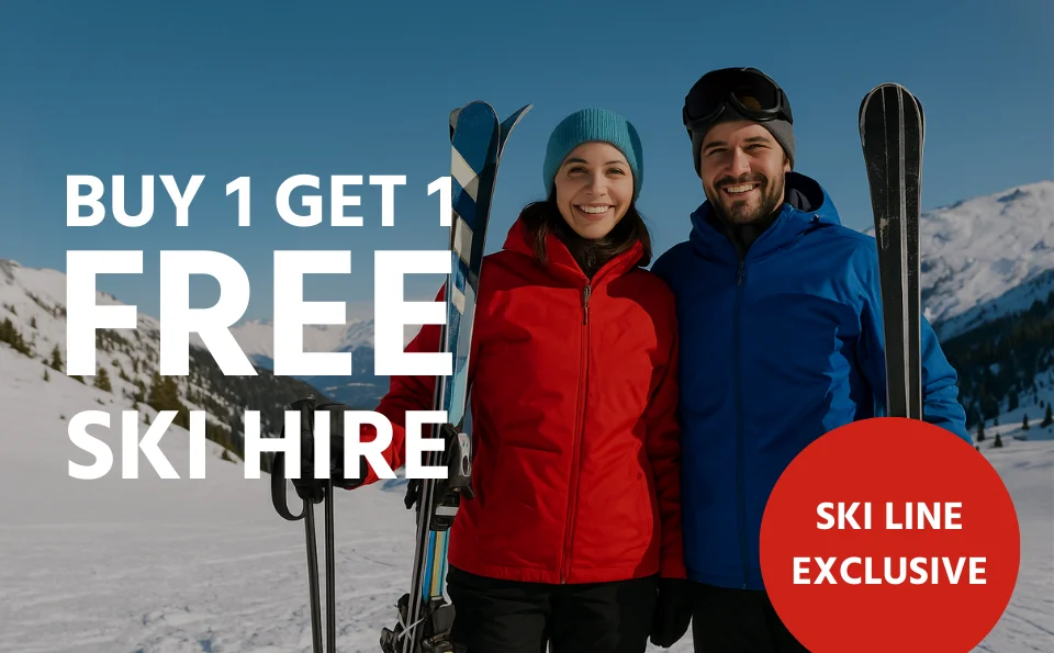 Buy 1 Get 1 Free Ski Hire - Ski Line Exclusive Offer