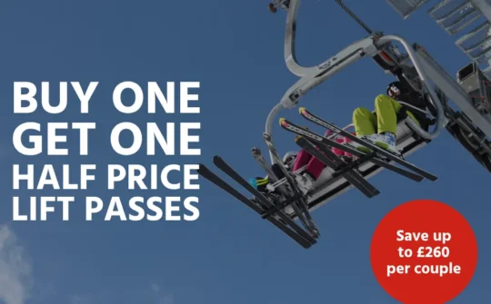 Buy one get one half price lift passes