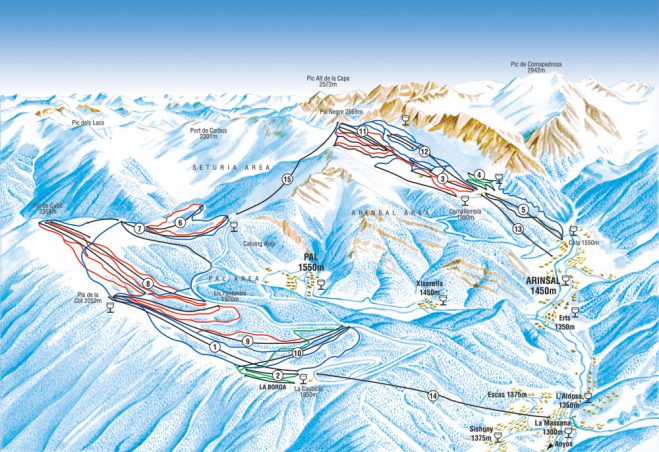 Arinsal Piste Map