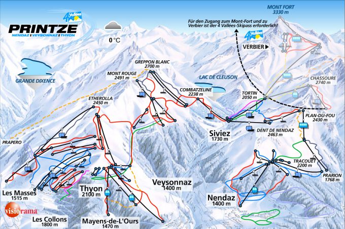 Nendaz Piste Map
