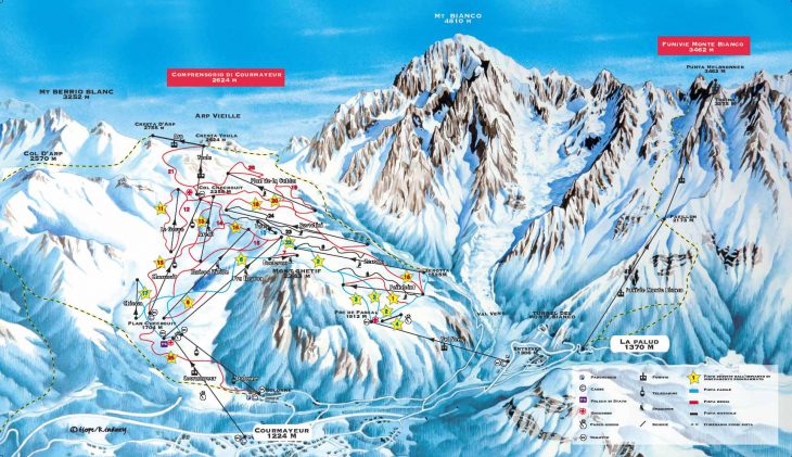 Courmayeur Piste Map