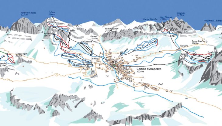 Cortina Piste Map
