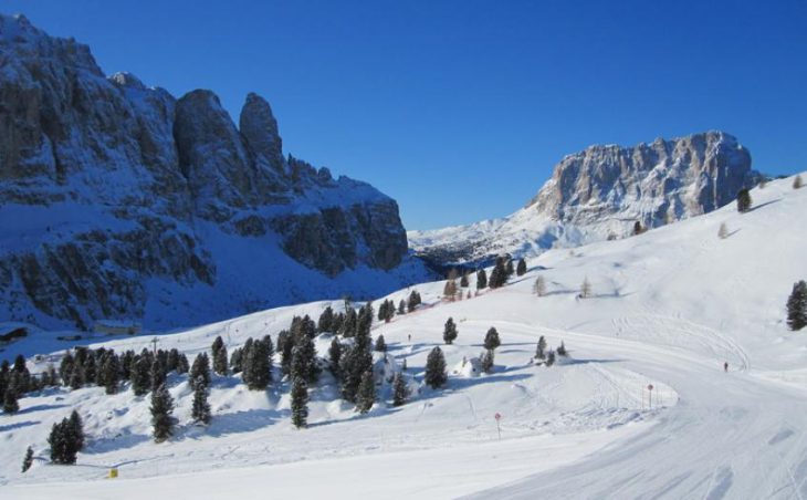The pistes of Corvara in Italy