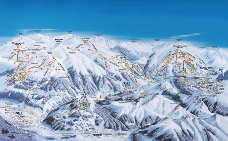 Gerlos Piste Map
