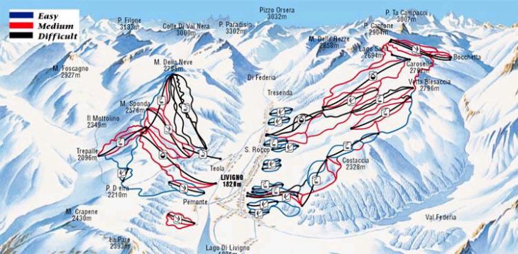 Livigno Piste Map
