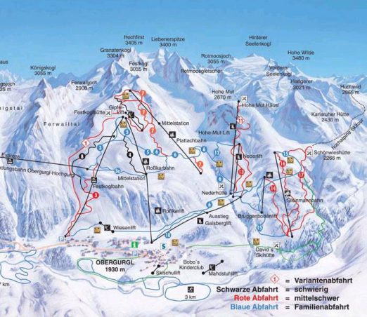 Obergurgl Piste Map