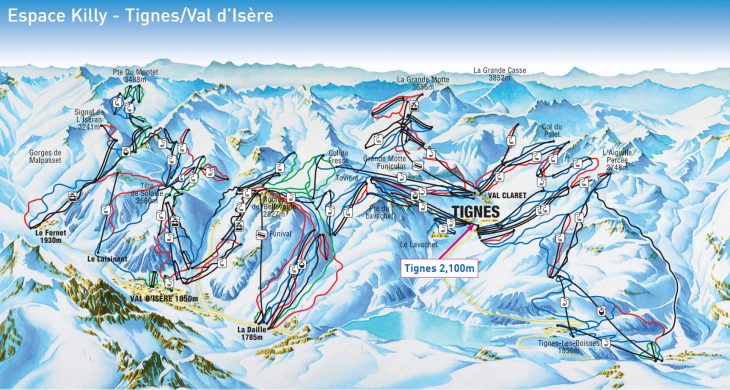 Tignes Piste Map