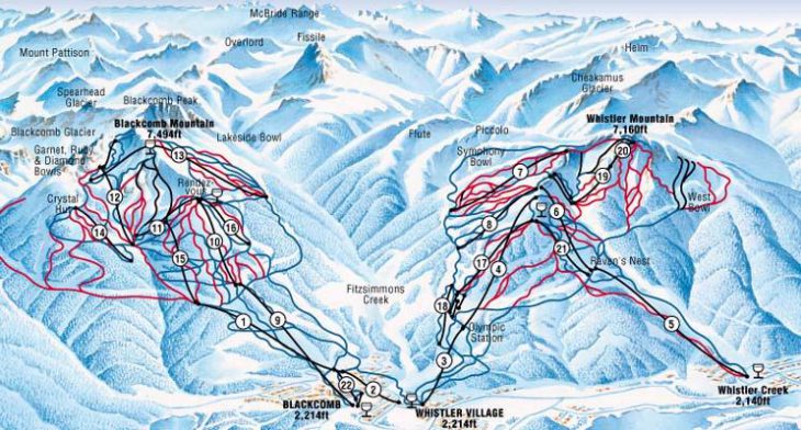 Whistler Piste Map