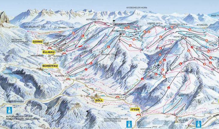Ellmau Piste Map