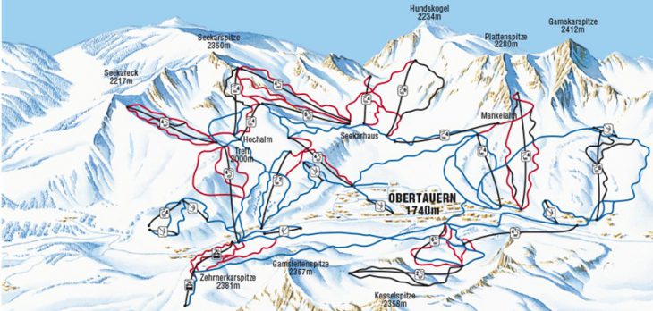 Obertauern Piste Map