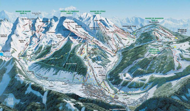 La Clusaz Piste Map