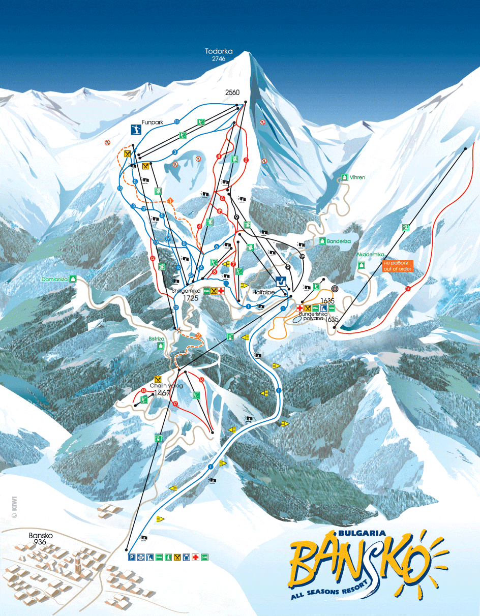 Bansko Piste Map