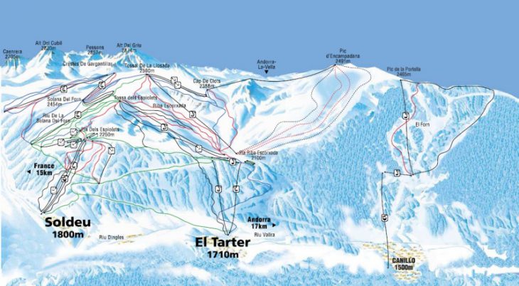El Tarter Piste Map